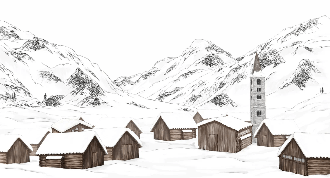 Tapete Dorf Val d'Isère