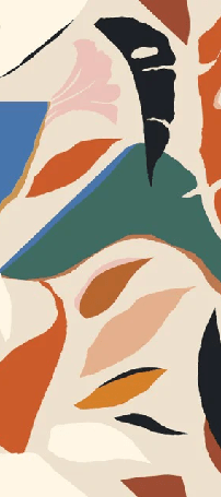 Moderne Tapete mit Pflanzenmotiven