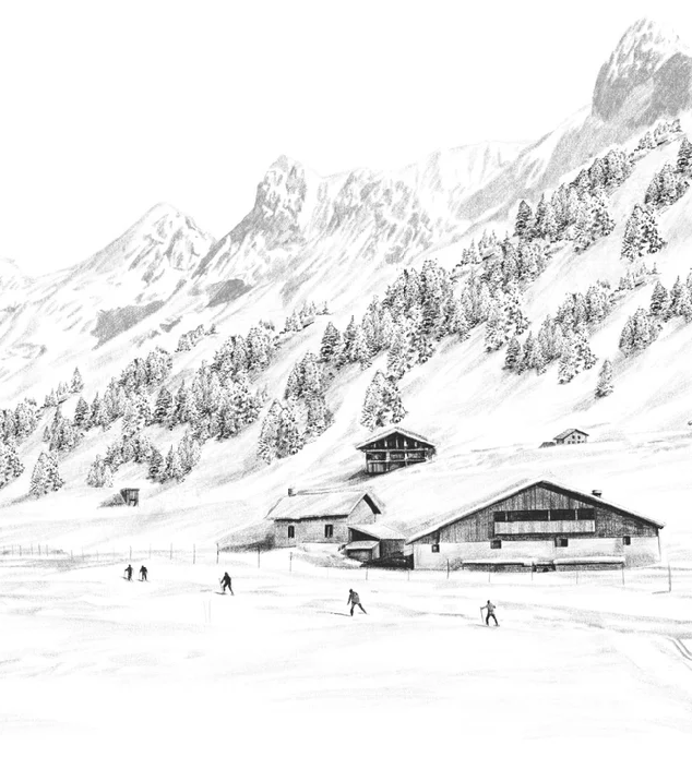 Tapete Clusaz Skilanglauf Berge Confins