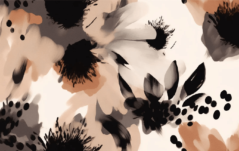 Hypnotische Blumentapete