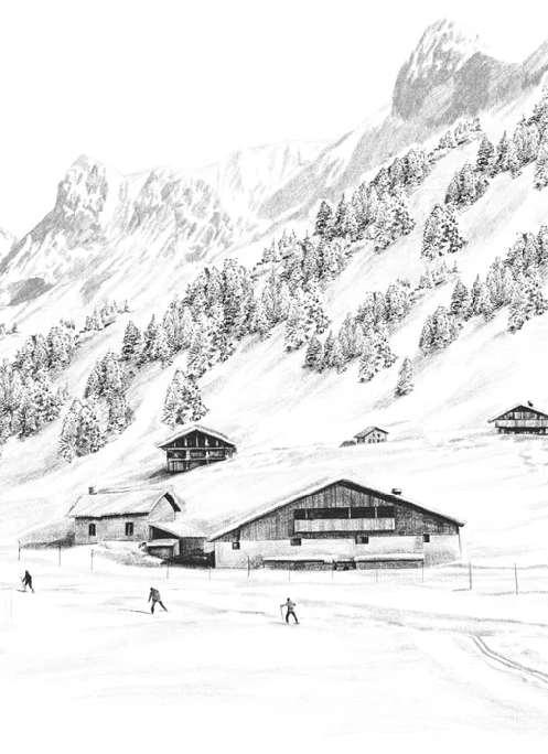 Tapete Clusaz Skilanglauf Berge Confins