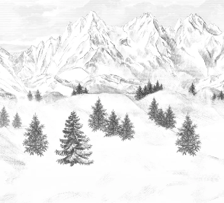 Tapete „Aiguilles d'Arves“