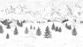 Tapete „Aiguilles d'Arves“