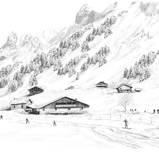 Tapete Clusaz Skilanglauf Berge Confins