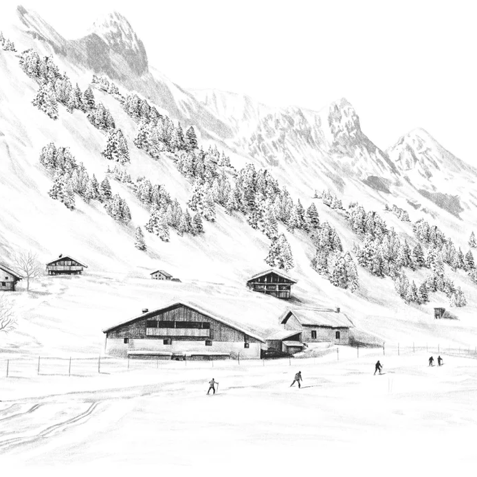 Hintergrundbild Clusaz Skilanglauf Berge Confins