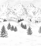 Tapete „Aiguilles d'Arves“
