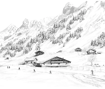 Tapete Clusaz Skilanglauf Berge Confins