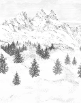 Tapete „Aiguilles d'Arves“