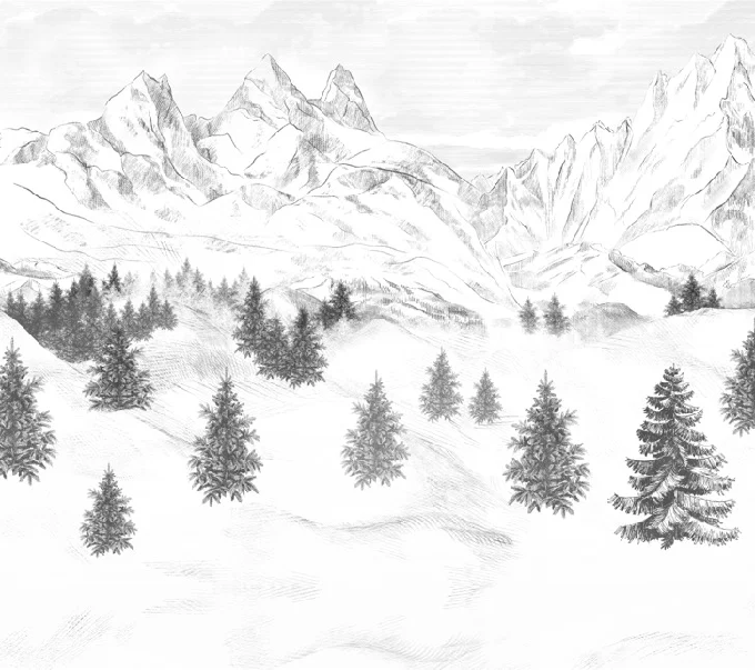 Tapete „Aiguilles d'Arves“