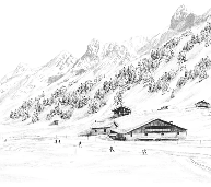 Tapete Clusaz Skilanglauf Berge Confins