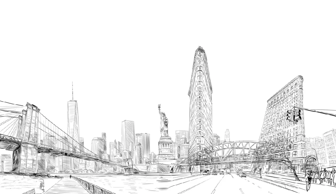 Tapete Architektur New York