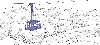 La Plagne Seilbahn Hintergrundbild blau