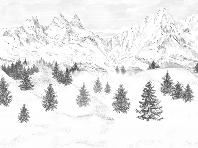 Tapete „Aiguilles d'Arves“