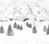 Tapete „Aiguilles d'Arves“