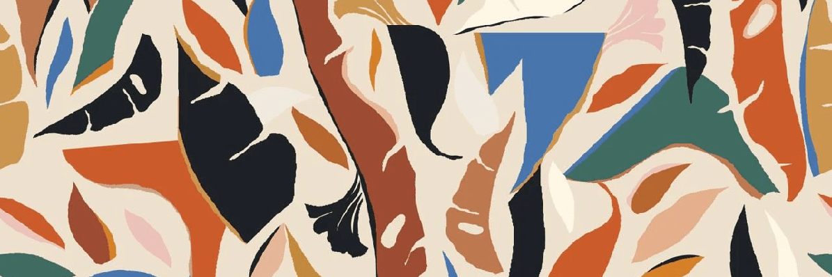 Moderne Tapete mit Pflanzenmotiven