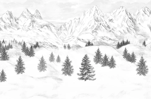 Tapete „Aiguilles d'Arves“