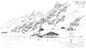 Tapete Clusaz Skilanglauf Berge Confins