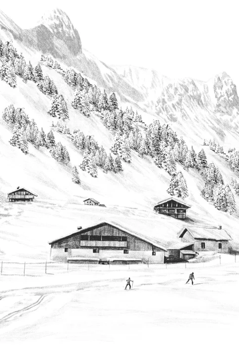 Hintergrundbild Clusaz Skilanglauf Berge Confins