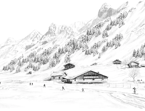 Tapete Clusaz Skilanglauf Berge Confins