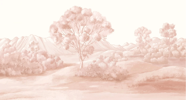 Poetische Landschaftstapete Jasmin