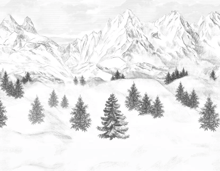 Tapete „Aiguilles d'Arves“