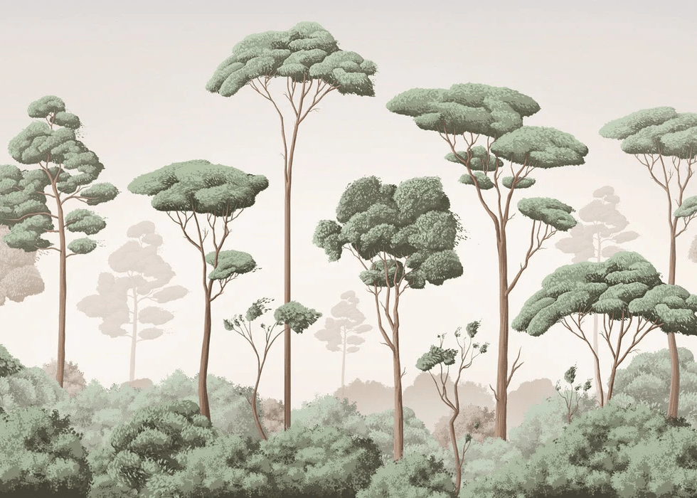 Tapete „Leichter Wind im Pinienwald“