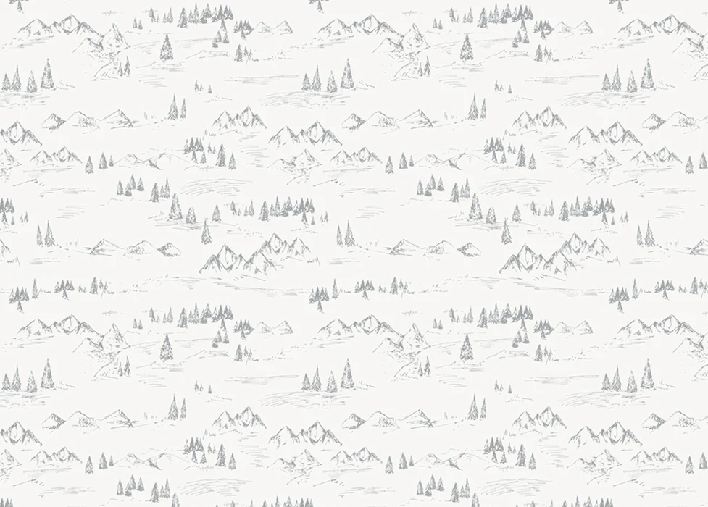 Berg und Tanne Tapetenillustration