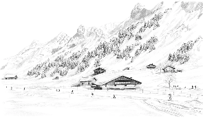 Tapete Clusaz Skilanglauf Berge Confins