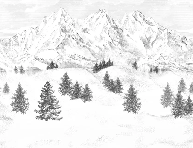 Tapete „Aiguilles d'Arves“