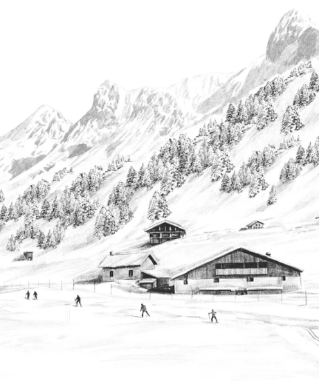 Tapete Clusaz Skilanglauf Berge Confins
