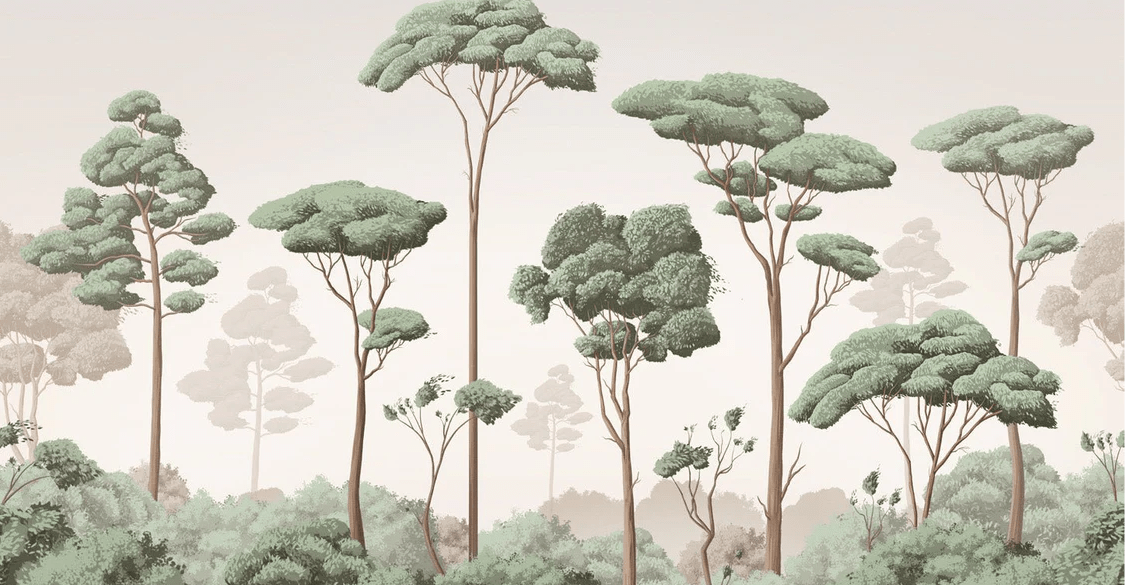 Tapete leichte Brise Kiefernwald