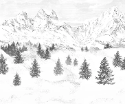 Tapete „Aiguilles d'Arves“