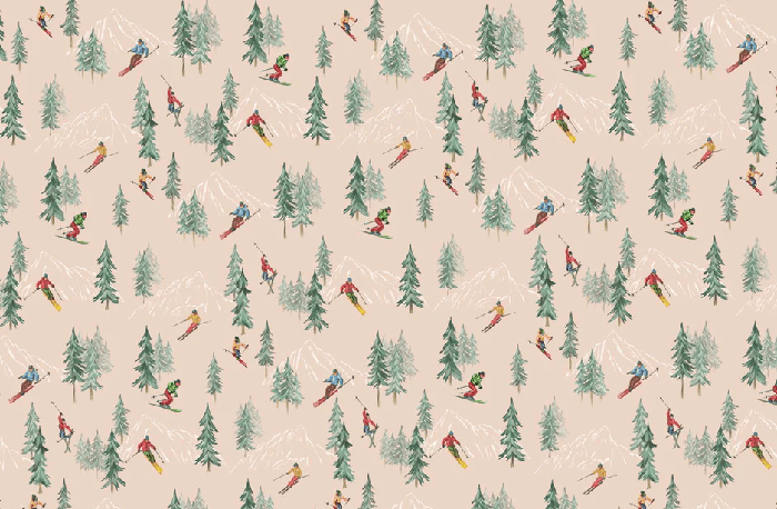 Tapete Alpine glisse peach
