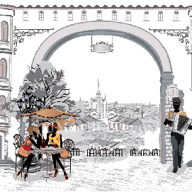 Tapete im Bistro-Stil mit Pariser Flair