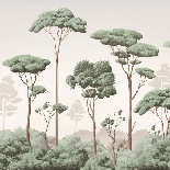 Tapete „Leichter Wind im Pinienwald“