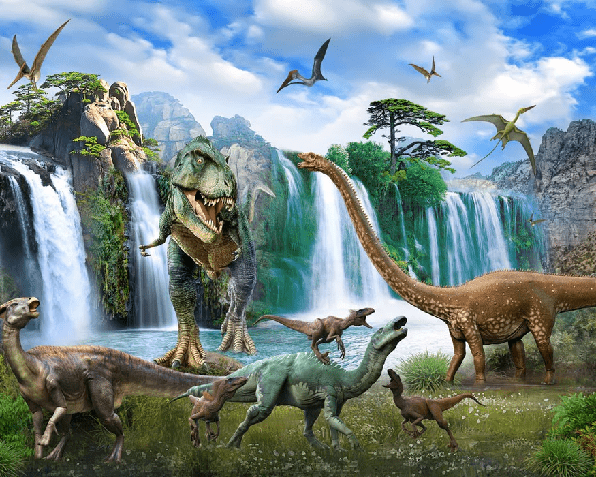 Tapete Dinosaurier 3D