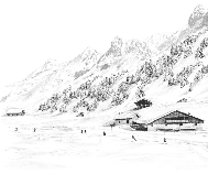 Tapete Clusaz Skilanglauf Berge Confins