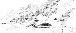 Tapete Clusaz Skilanglauf Berge Confins