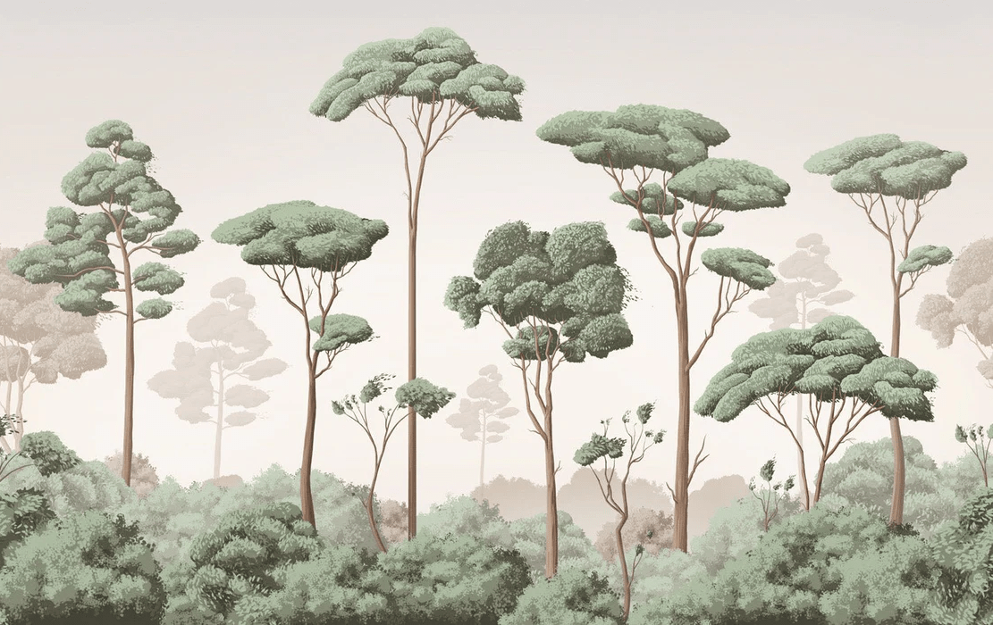 Tapete „Leichter Wind im Pinienwald“