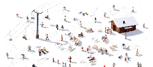 Après-Ski-Panorama-Hintergrundbild