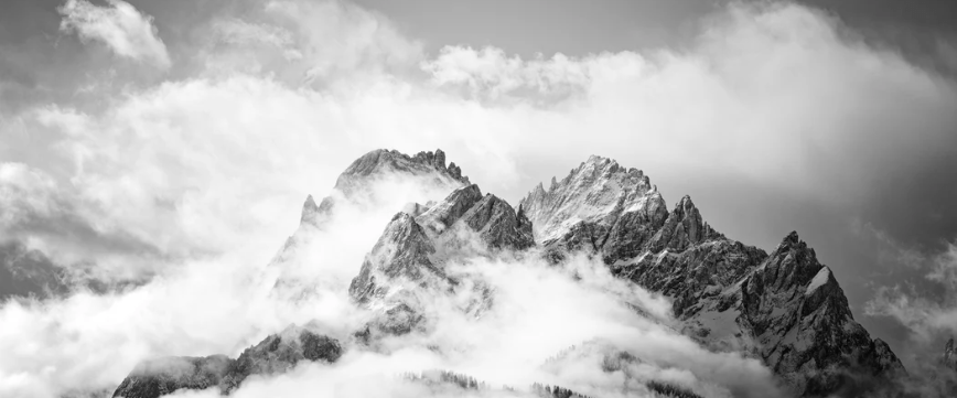 Panorama-Hintergrund der Dolomitengipfel