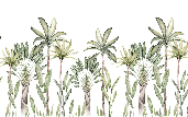 Tropische Aquarell-Tapete