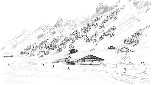 Tapete Clusaz Skilanglauf Berge Confins