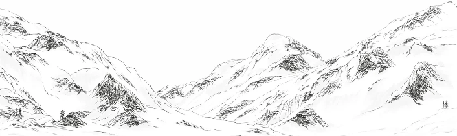 Tapete Val Isère schwarz-weiß