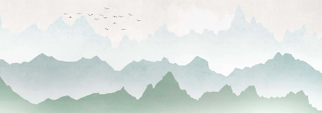 Tapete Morgennebel Wald