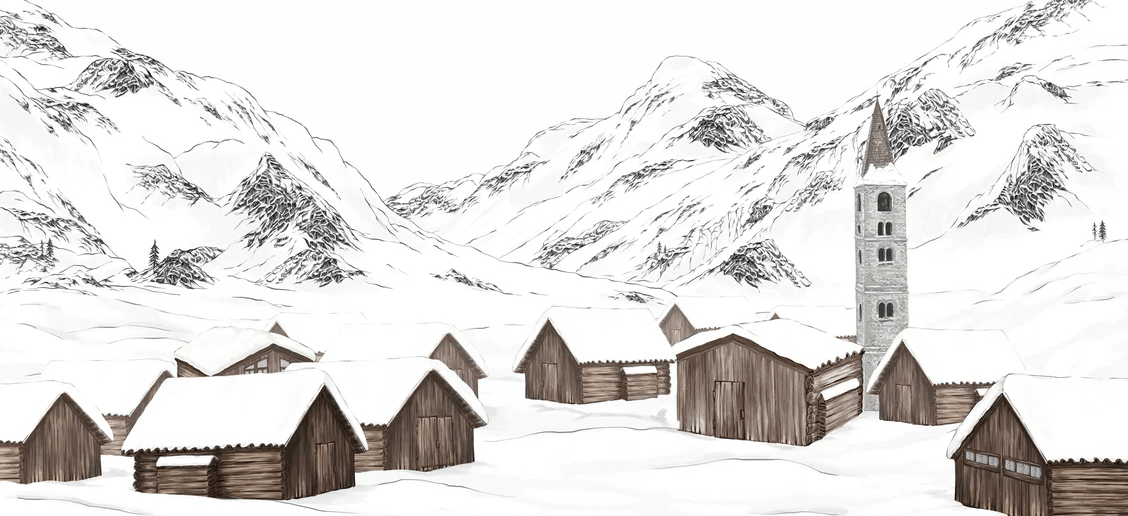 Tapete Dorf Val d'Isère