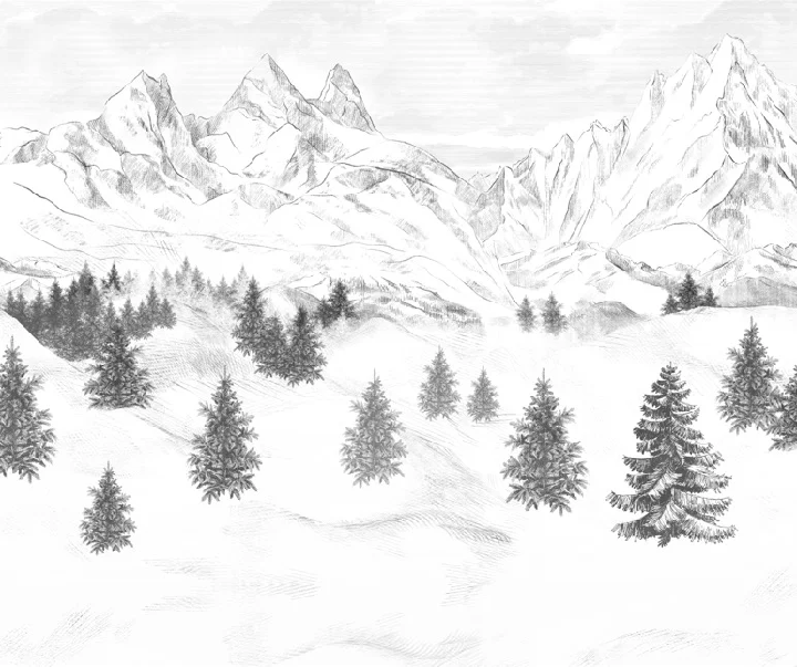 Tapete „Aiguilles d'Arves“