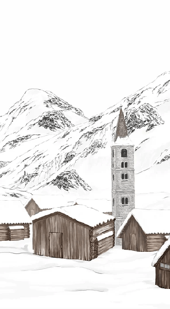Tapete Dorf Val d'Isère
