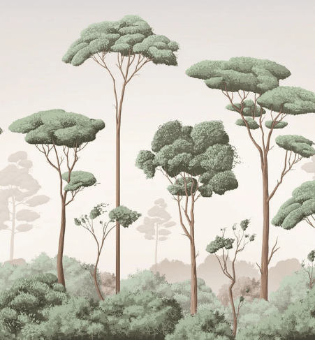 Tapete „Leichter Wind im Pinienwald“