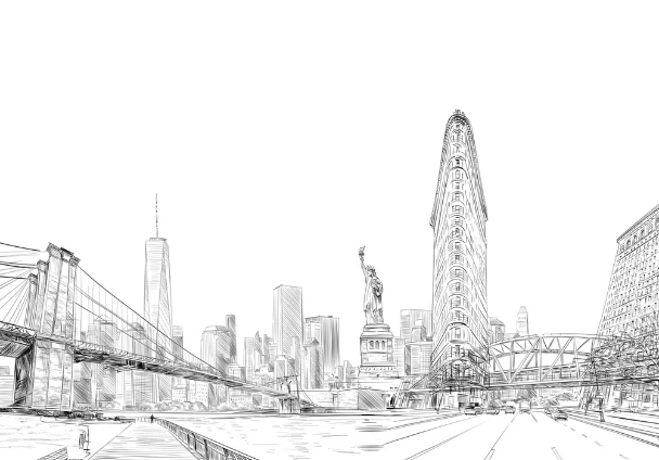 Tapete Architektur New York